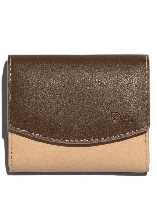 DailyObjects DailyObjects Walnut Brown Women's Flip Top Card Wallet | Made with Vegan Leather Material | Carefully Handcrafted | Holds up to 5 Cards | Slim & Easy to Fit in Pocket | Sufficient Space to Keep Cash  - Image 1