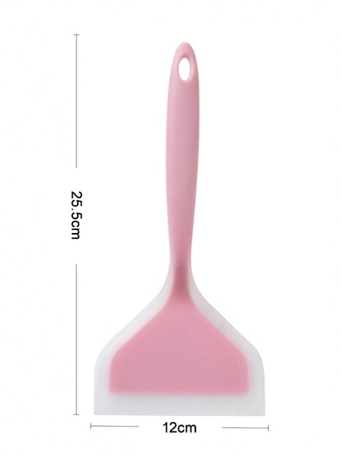 Fasola Silicone Spatula, 1 Piece Wide Mouth Omelette Spatula, Food Grade Integrated Silicone Spatula, High Temperature Resistant Kitchen Spatula for Frying Egg and Fish, Professional Silicone Turner and Silicone Scraper for Non-stick Pans, Durable Cooking Spatula for Modern Home Kitchen (Pink) - Image 2