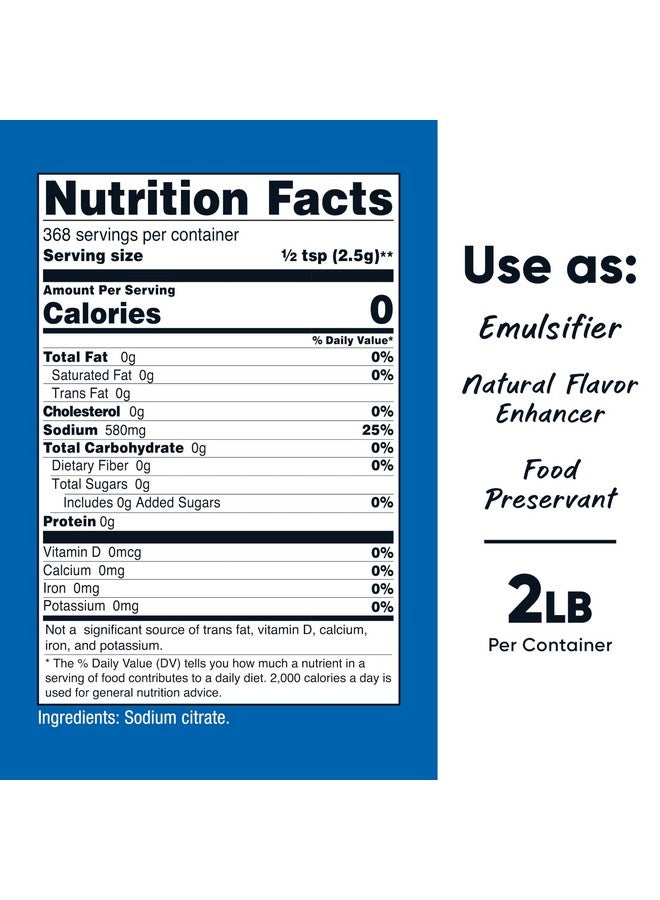 Nutricost Sodium Citrate Powder 2LB (32.4oz) - Food Grade, Non-GMO - Emulsifier, Natural Flavor Enhancer, Food Preservant - Image 2