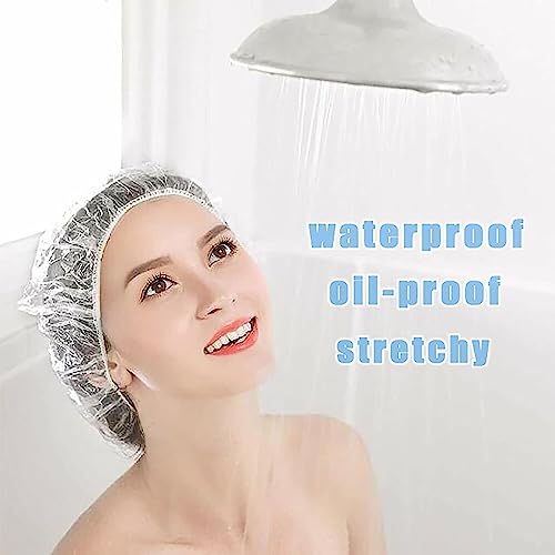 SNMMIFER Waterproof Disposable Shower Caps for Women (50 Pieces) - Image 2