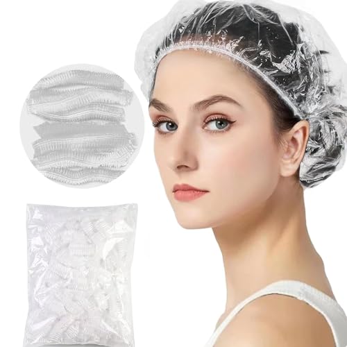 SNMMIFER Waterproof Disposable Shower Caps for Women (50 Pieces) - Image 1
