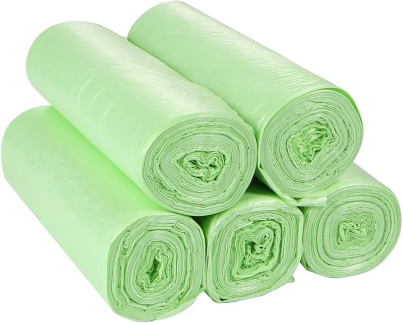 Thickened Biodegradable Trash Bags 100 Count Green Heavy Duty For Kitchen Bathroom Home Office - Image 2