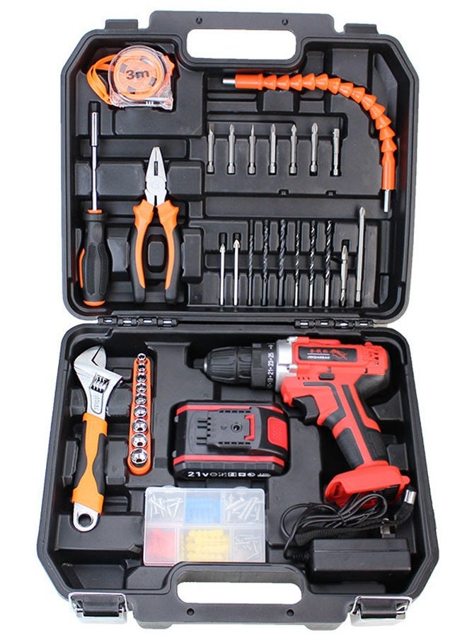NKX 35 Piece Multifunctional Household Manual Hardware Tool Set with 21V Electric Drill Machine  - Image 1