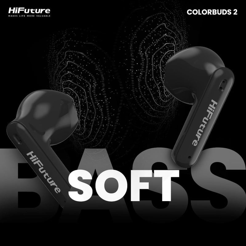 HiFuture Colorbuds2 TWS Earphones - Pink, Bluetooth 5.3, 20 Hours Playtime, IPX5 Sweatproof, ENC for Calls, Dynamic Bass - Image 4