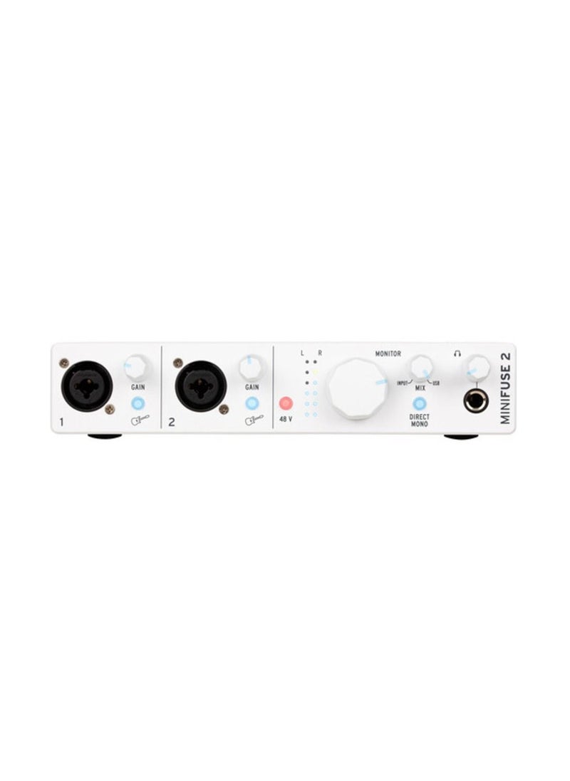 Arturia - Arturia MiniFuse 2  USB Type-C Audio/MIDI Interface (White) - Image 1