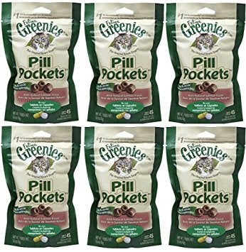Greenies Pill Pockets Cat Treats, Salmon, 1.6 Ounce, 6 Pack - Image 3