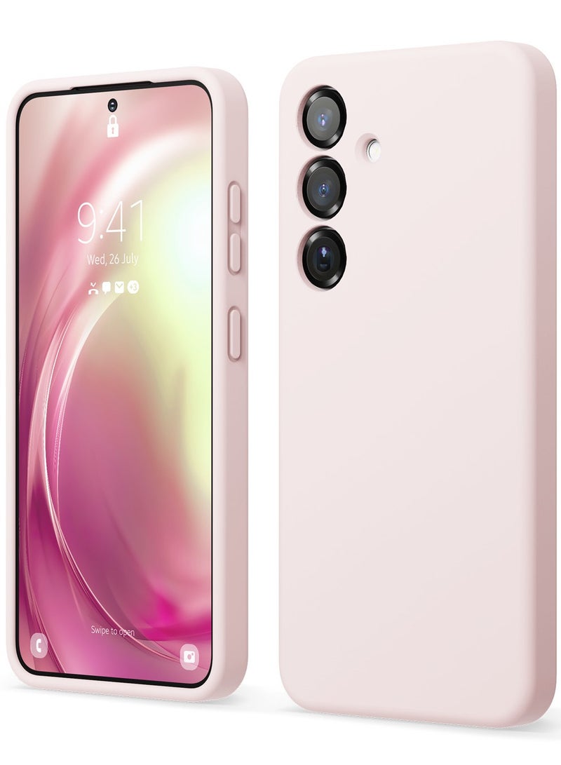 Elago Liquid Silicone for Samsung Galaxy S25 Case Cover Full Body Screen Camera Protective, Shockproof, Slim, Anti-Scratch Soft Microfiber Lining - Lovely Pink - Image 1