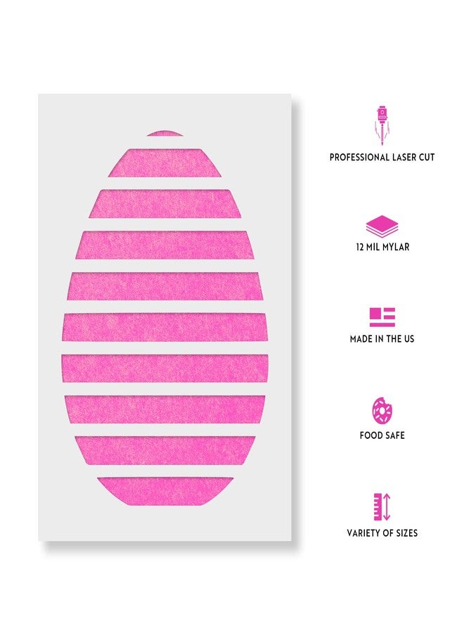 Stencil Revolution Easter Egg Stripes Stencil - Reusable Stencils for Painting - Create DIY Easter Egg Stripes Home Decor - Image 2