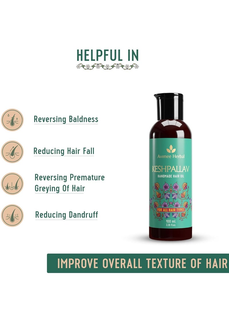 AVIMEE HERBAL - Hair Fall Kit - Keshpallav Hair Oil (100ml) , Shakuntala Hair Cleanser (200ml) and Hairtone PV1 Scalp Spray (100ml) - Hair Nourishment and Care Combo - Image 1