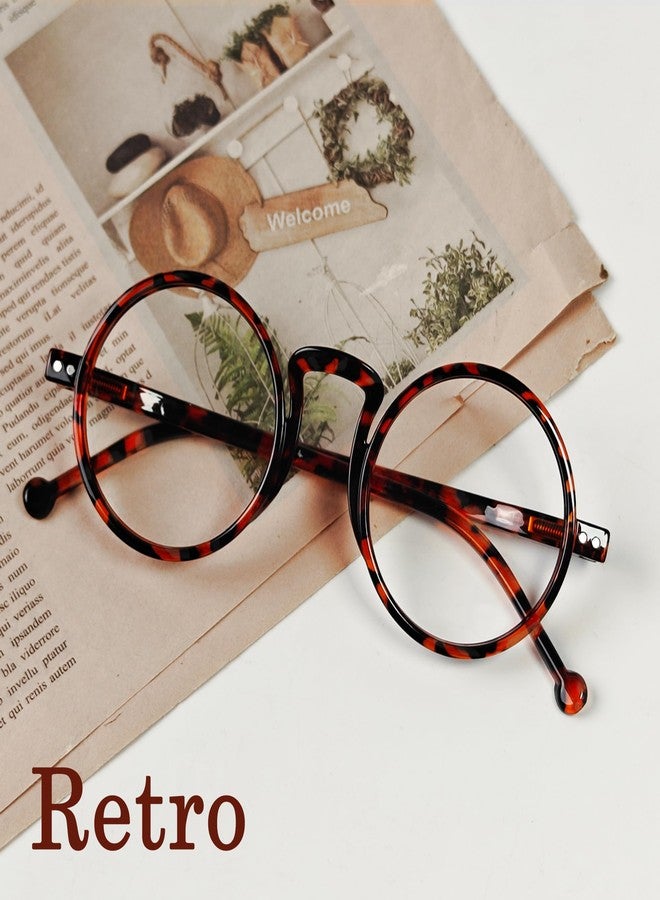 Eyekepper Pack of 4 Oversized Round Reading Glasses (2 Black and 2 Tortoiseshell) for Men Women Vintage Reading Aid with Spring Hinges +2.50 - Image 3