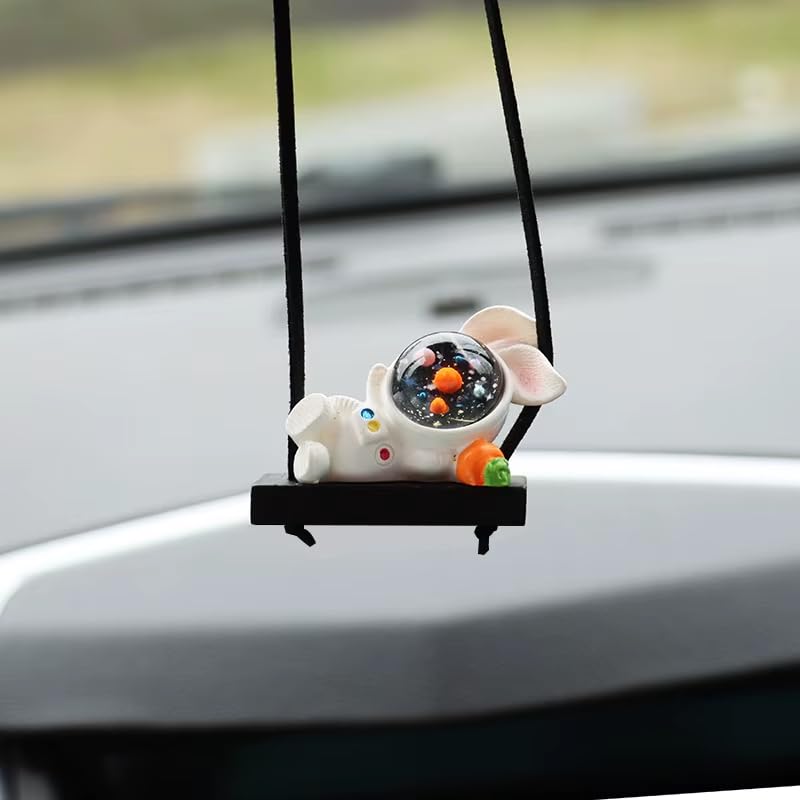 YOURKARTS.COM Cartoon Hanging Ashtronaut Ornament for Car – Rearview Mirror Pendant Swing Toy | Cute Dashboard Decoration for Car, Home, Office or Garden | Fun Decorative Gift Item - Image 5