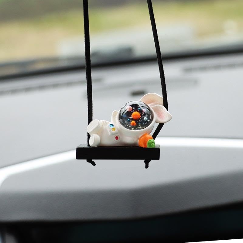 YOURKARTS.COM Cartoon Hanging Ashtronaut Ornament for Car – Rearview Mirror Pendant Swing Toy | Cute Dashboard Decoration for Car, Home, Office or Garden | Fun Decorative Gift Item - Image 4