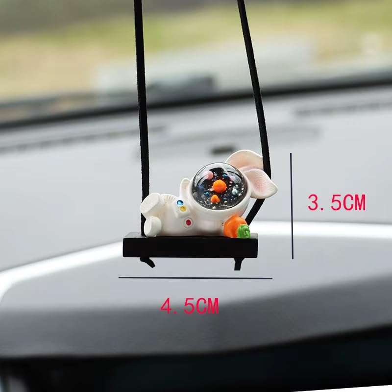YOURKARTS.COM Cartoon Hanging Ashtronaut Ornament for Car – Rearview Mirror Pendant Swing Toy | Cute Dashboard Decoration for Car, Home, Office or Garden | Fun Decorative Gift Item - Image 2
