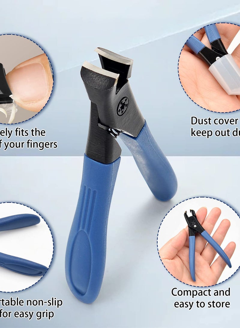 Excefore Nail Clippers for Thick Nails, Toenail Clippers, Heavy Duty Nail Clippers for Thick Toenails, Stainless Steel Toenail Clippers with Fingernail File, Professional Nail Trimming Tools - Image 4