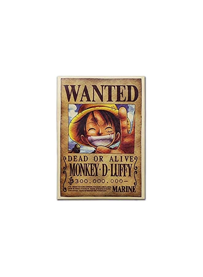 PROMASS Anime One Piece Pirates Wanted Posters 1pcs Set，ACE Poster Home Decor Wall Sticker 
