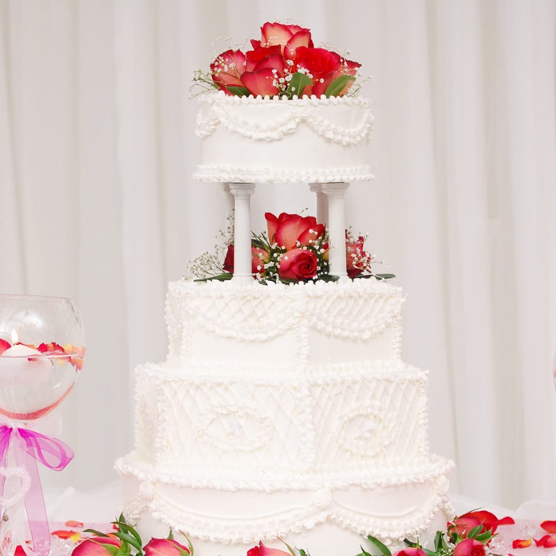 Hooshion 12 Pcs 3 Size Roman Column Cake Tiered Stands  Fondant Cakes Tier Separator Support Stand  Multilayer Wedding Cake Decoration Support Tool Sets - Image 4