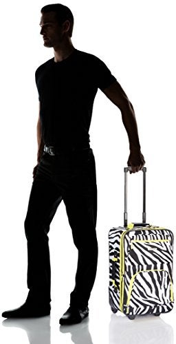 Rockland Fashion Softside Upright Luggage Set, Expandable, Lime Zebra, 2-Piece (14/19) - Image 4
