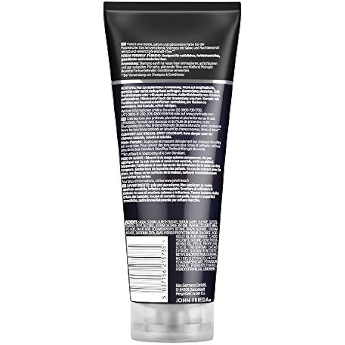John Frieda MIDNIGHT BRUNETTE SHAMPOO - HAIR TYPE: BROWN, BRUNETTE - COLOUR ENHANCEMENT - WITH COCOA AND EVENING PRIMROSE OIL 250 ML - Image 2