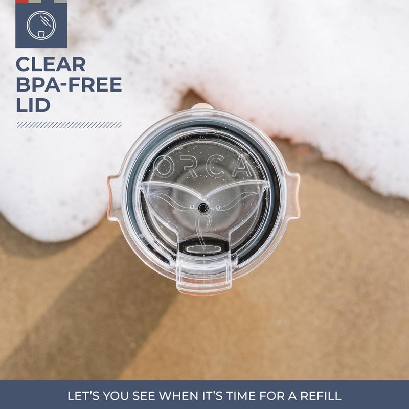 ORCA Chaser 16oz | Insulated, Stainless Steel Cup with a Spill Proof Whale Tale Lid, Dishwasher Safe Tumbler for Hot & Cold Drinks â€” Pearl - Image 4