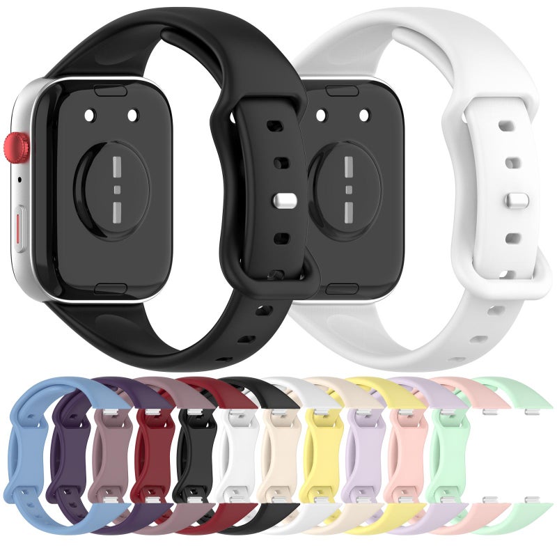 erorex For Huawei Watch Fit4 / Fit4 Pro / Fit3 Slim Butterfly Buckle Silicone Watch Band(White) - Image 5