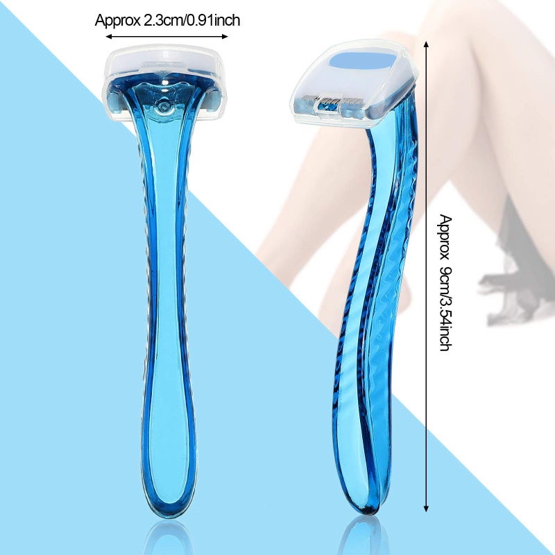 Honoson 30 Pieces Bikini Razors Bikini Trimmer for Women Small Disposable Travel Accessories Armpit Hair Removal Beauty for Body Cosmetic Tool(Light Blue, Light Yellow, Light Pink, Rose, Deep Pink) - Image 2