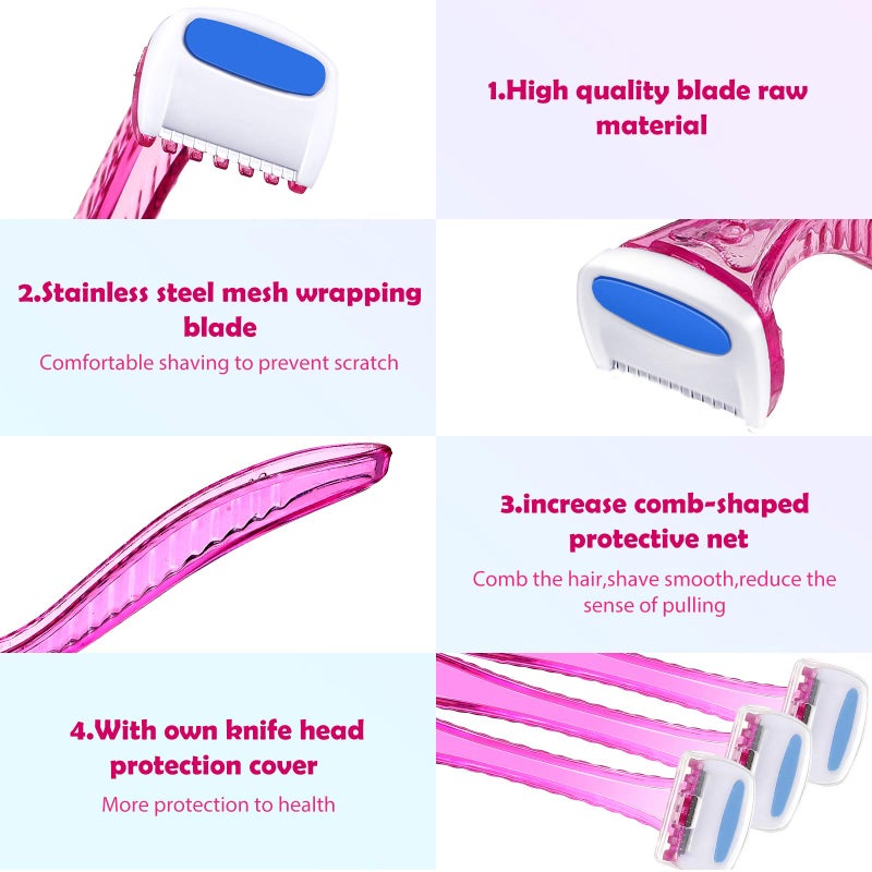 Honoson 30 Pieces Bikini Razors Bikini Trimmer for Women Small Disposable Travel Accessories Armpit Hair Removal Beauty for Body Cosmetic Tool(Light Blue, Light Yellow, Light Pink, Rose, Deep Pink) - Image 5