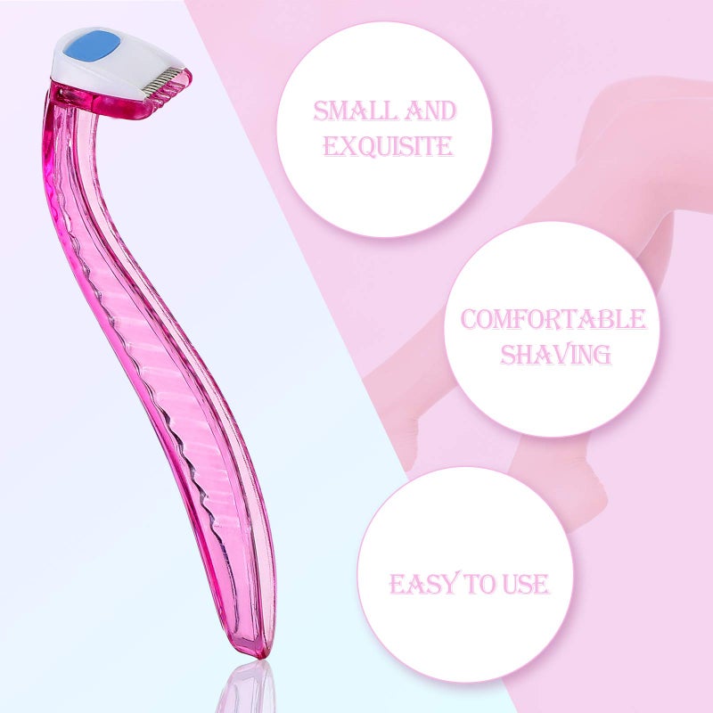 Honoson 30 Pieces Bikini Razors Bikini Trimmer for Women Small Disposable Travel Accessories Armpit Hair Removal Beauty for Body Cosmetic Tool(Light Blue, Light Yellow, Light Pink, Rose, Deep Pink) - Image 3