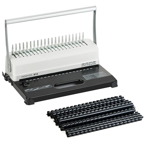 HOUYEE Binding Machine 19 Holes 450 Sheets Comb Binding Machines with 50 PCS 12 Comb Binding Spines Comb Binder Machine for Letter Size PaperAdjustable Margin - Image 1