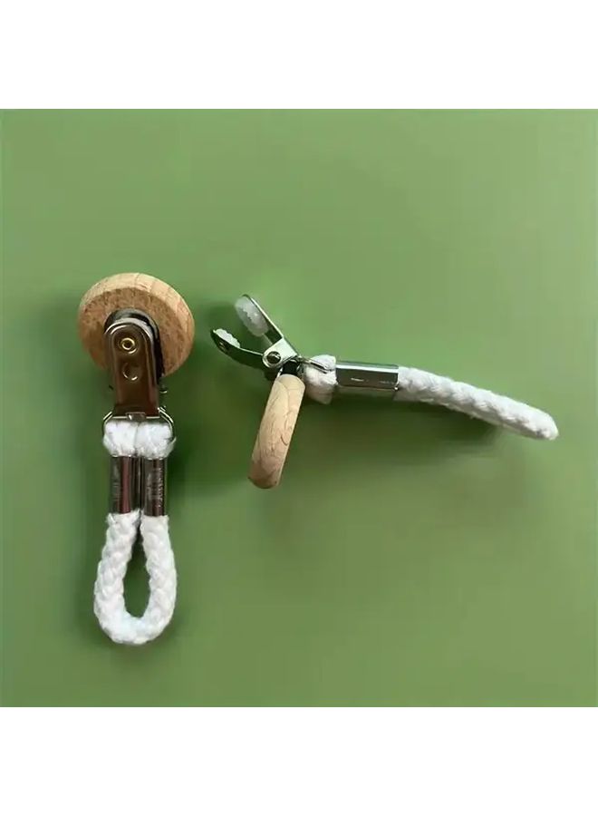 2 Pack Apricot Towel Clips Stainless Steel No Drill Wall Mounted Heavy Duty Suction Cup Adhesive Screw Mountable - Image 2