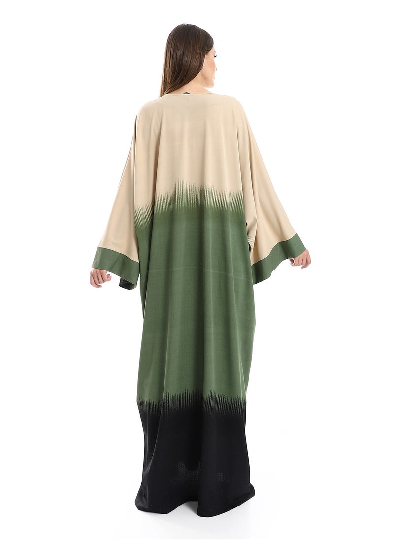 سيزار - جلابية حريمي نصف كم متعددة الألوان - Image 1