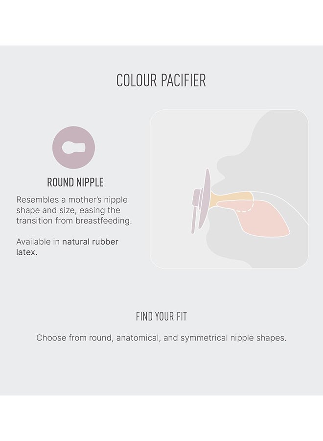 BIBS Liberty Colour Latex Pacifiers, Size 1, Capel Design, 2-Pack, Blush Mix - Image 5