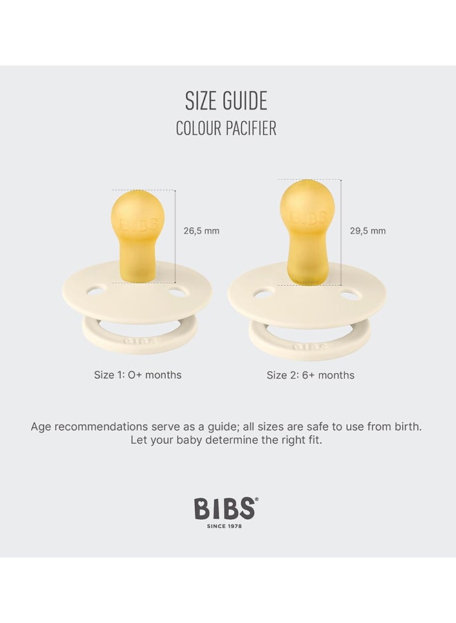 BIBS Liberty Colour Latex Pacifiers, Size 1, Capel Design, 2-Pack, Blush Mix - Image 3