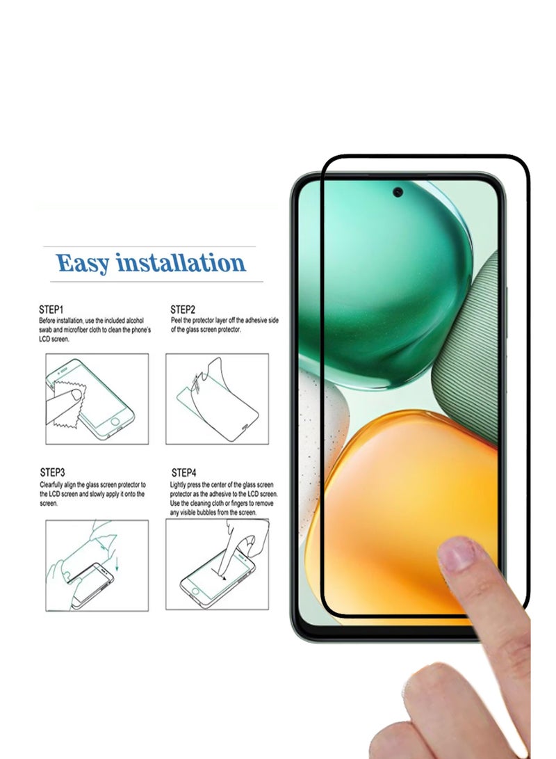 For Honor X7C Screen Protector – Edge to Edge Tempered Glass Screen Protector, High Transparency, Delicate Touch, Anti-Explosion, Smooth Arc Edges, Easy Installation - Image 4