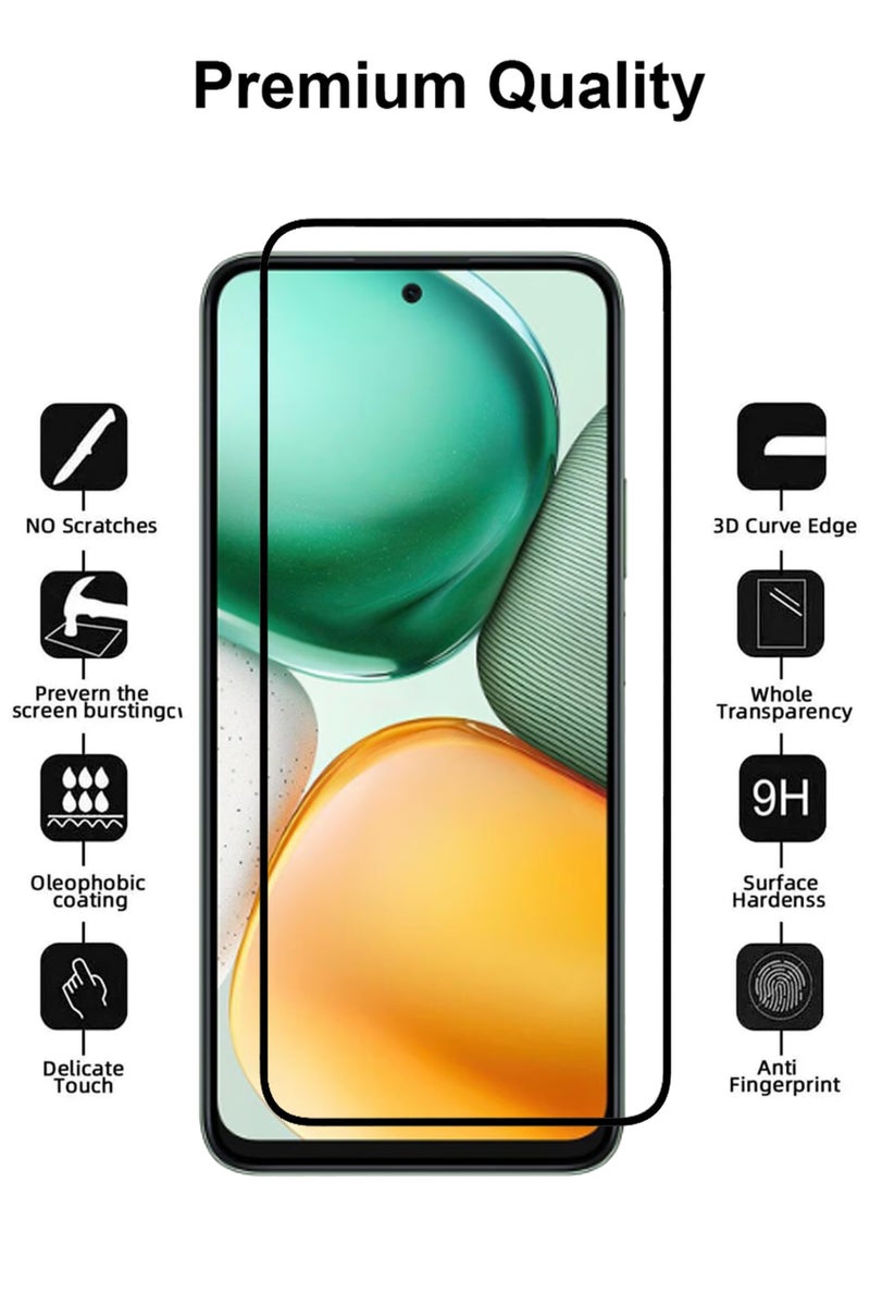 For Honor X7C Screen Protector – Edge to Edge Tempered Glass Screen Protector, High Transparency, Delicate Touch, Anti-Explosion, Smooth Arc Edges, Easy Installation - Image 2