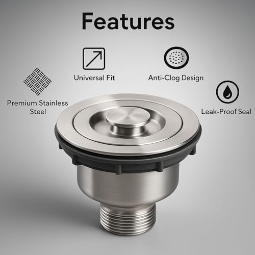 Prem's 4-Inch Stainless Steel Sink Waste Coupling with Under Basket | 304 Grade Kitchen Drain Jali for Basin Outlet | Rust-Proof | Plastic Threade Tightening Made in India - Image 5
