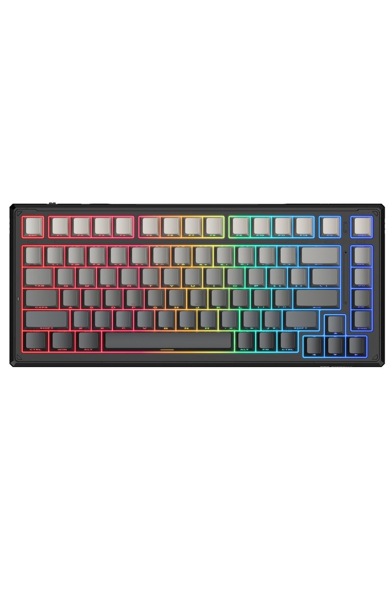 onikuma G83 Wireless Gaming Keyboards, Gasket Mechanical Keyboard, 8000mAh Tri-Mode BT5.0/2.4GHz/USB-C ｜75% Hot Swappable Custom Keyboard｜RGB Backlit｜Pre-lubed Reaper Switches｜Side Printed PBT Keycaps - Image 2