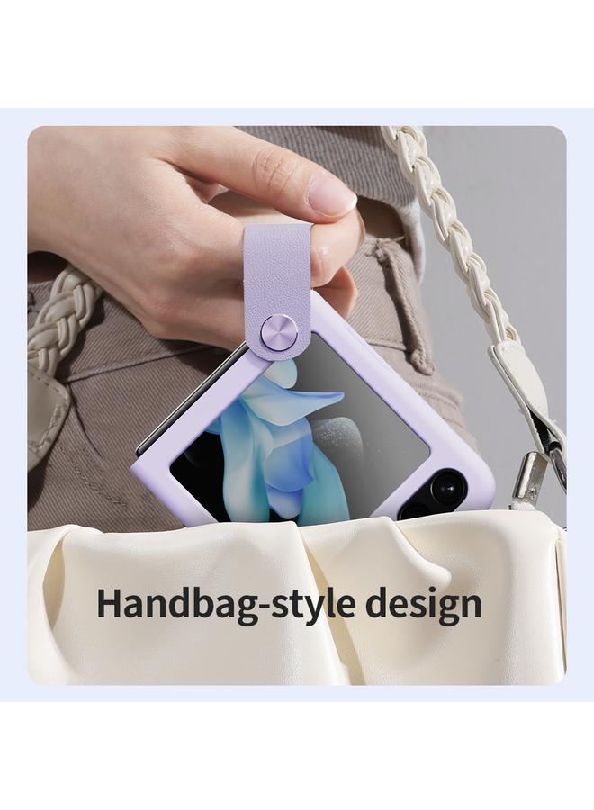 Nillkin Case For Samsung Galaxy Z Flip5 Skin Feel Liquid Silicone Phone Case With Finger Strap - Image 5