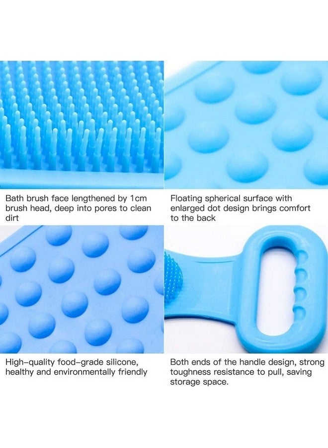 DISONE Double Sided Silicone Body Back Scrubber Bathing Brush For Deep Skin Cleaning Massage Dead Skin Removal Exfoliating Belt For Shower (Multi Color, Pack of 1) - Image 5