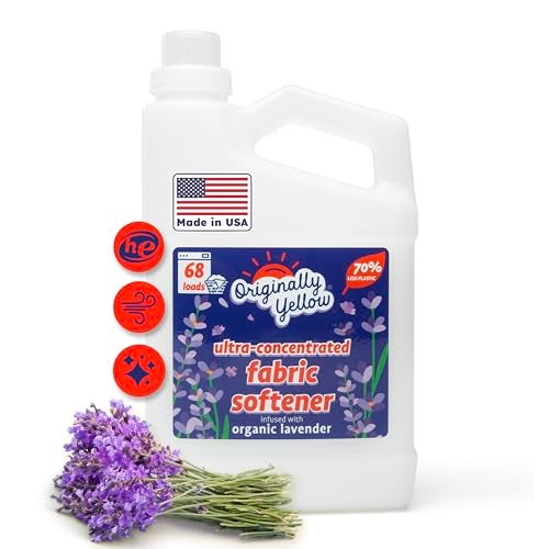 Originally Yellow Plant Based Fabric Softener | Ultra-Concentrated Laundry Softener Infused with Organic Lavender | High-Efficiency Plant Liquid Fabric Softener Helps Remove Static & Wrinkles | 34 Oz - Image 1