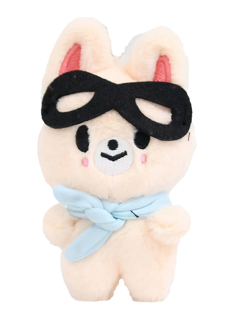Loquat Stray Kids Pilot Plush Toy Kpop Skzoo Toy Fan Meeting Doll with Aviator Sunglasses SKZ Plush Animal Doll with Beanie 3.9 Inches - Image 1