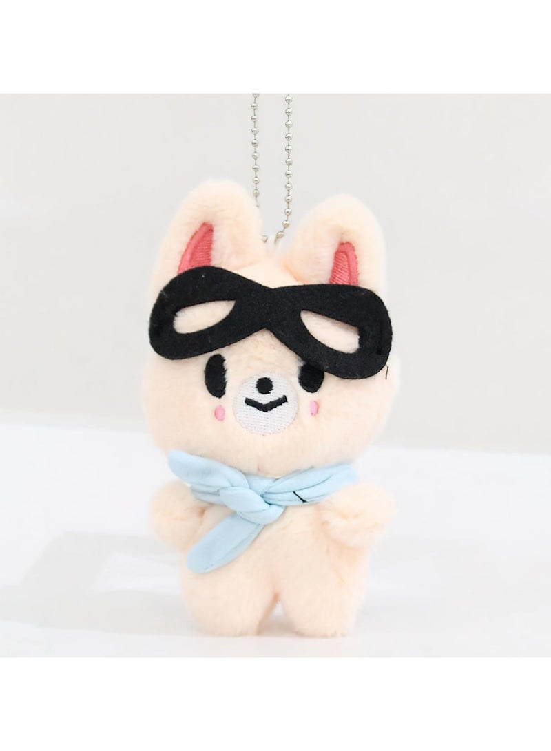 Loquat Stray Kids Pilot Plush Toy Kpop Skzoo Toy Fan Meeting Doll with Aviator Sunglasses SKZ Plush Animal Doll with Beanie 3.9 Inches - Image 5