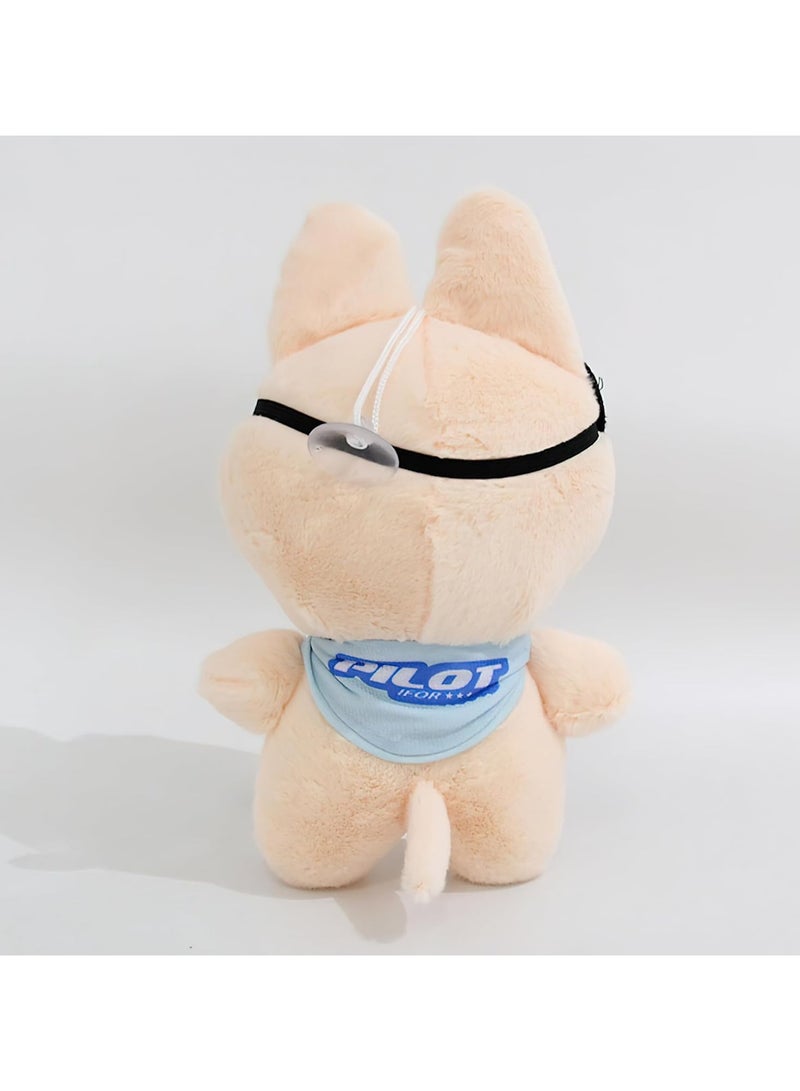 Loquat Stray Kids Pilot Plush Toy Kpop Skzoo Toy Fan Meeting Doll with Aviator Sunglasses SKZ Plush Animal Doll with Beanie 3.9 Inches - Image 3