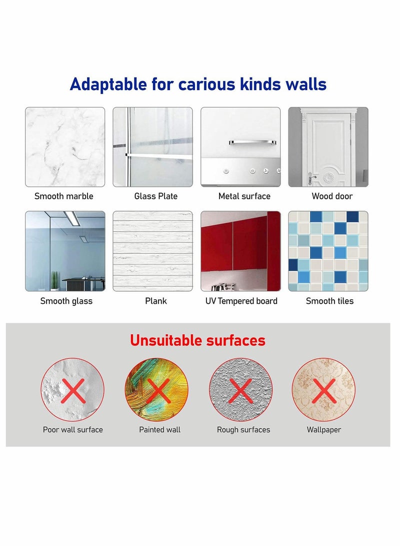 Excefore 8 Pcs Waterproof And Rustproof Wall Hooks For Hanging Heavy Duty For Kitchen Bathroom Home And Office  - Image 4