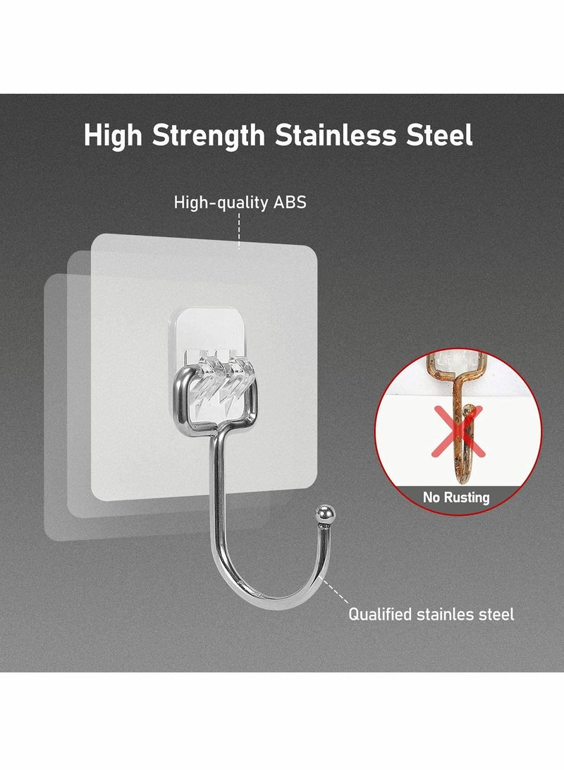 Excefore 8 Pcs Waterproof And Rustproof Wall Hooks For Hanging Heavy Duty For Kitchen Bathroom Home And Office  - Image 2
