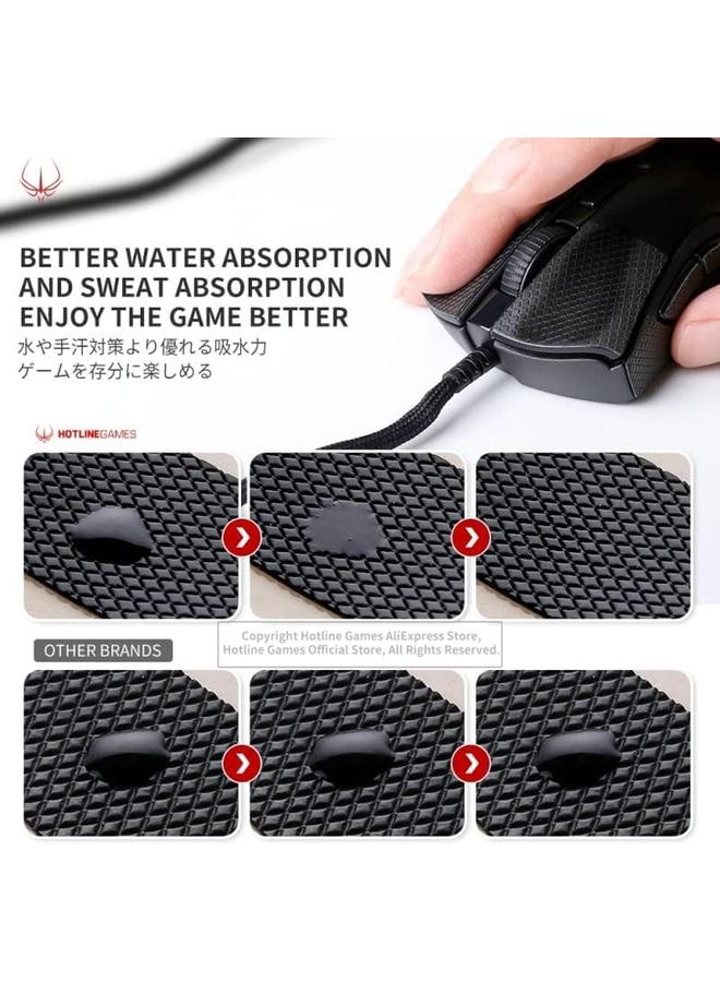 erorex [Grip Upgrade]Anti Slip Grip Tape Compatible With Logitech G502 Wired G502 Hero G502 Wireless Gaming Mouse Skins Sweat Resistant Cut To Fit Easy To Apply Professional Mice Upgrade 1 Model B Black - Image 5