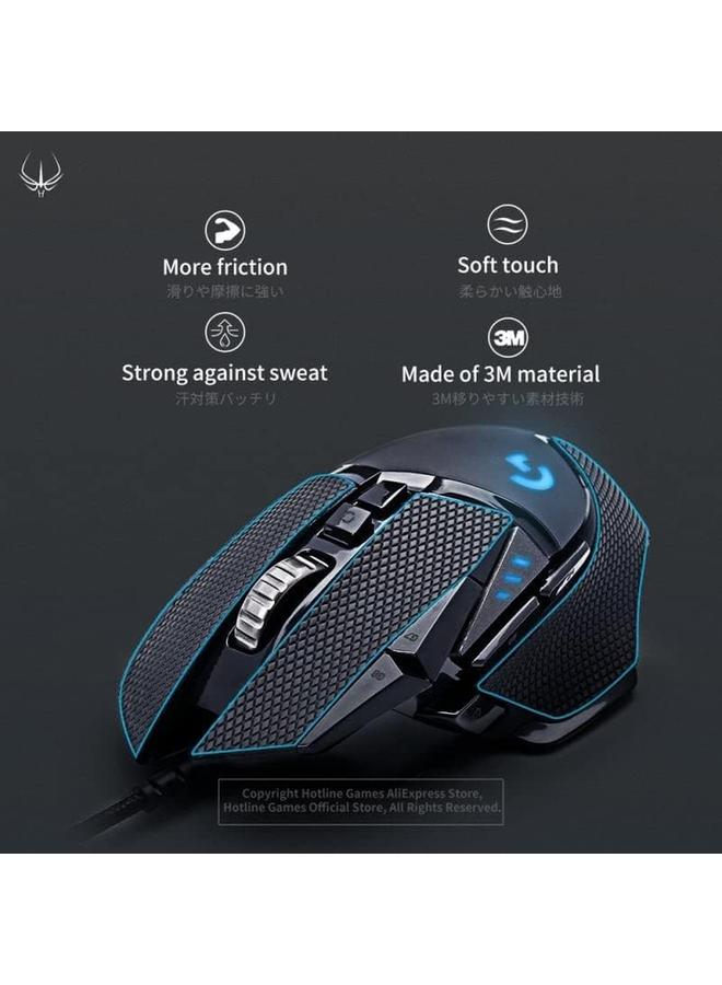 erorex [Grip Upgrade]Anti Slip Grip Tape Compatible With Logitech G502 Wired G502 Hero G502 Wireless Gaming Mouse Skins Sweat Resistant Cut To Fit Easy To Apply Professional Mice Upgrade 1 Model B Black - Image 2