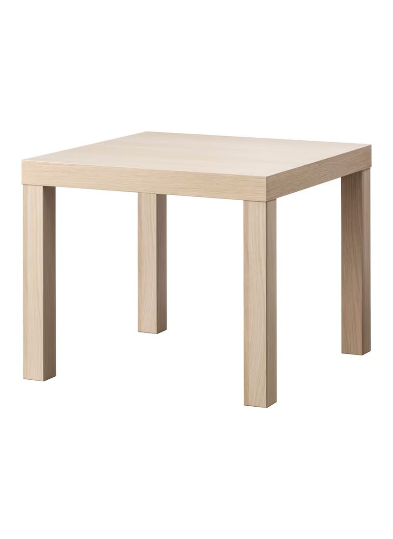 Generic Lack Side Table Small Coffee Table Particleboard and Fibreboard Stained Oak Effect 55x45x55 cm  - Image 1