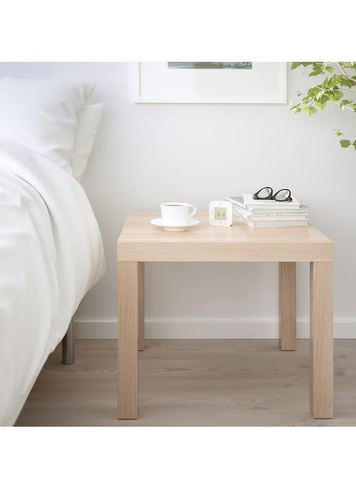 Generic Lack Side Table Small Coffee Table Particleboard and Fibreboard Stained Oak Effect 55x45x55 cm  - Image 4