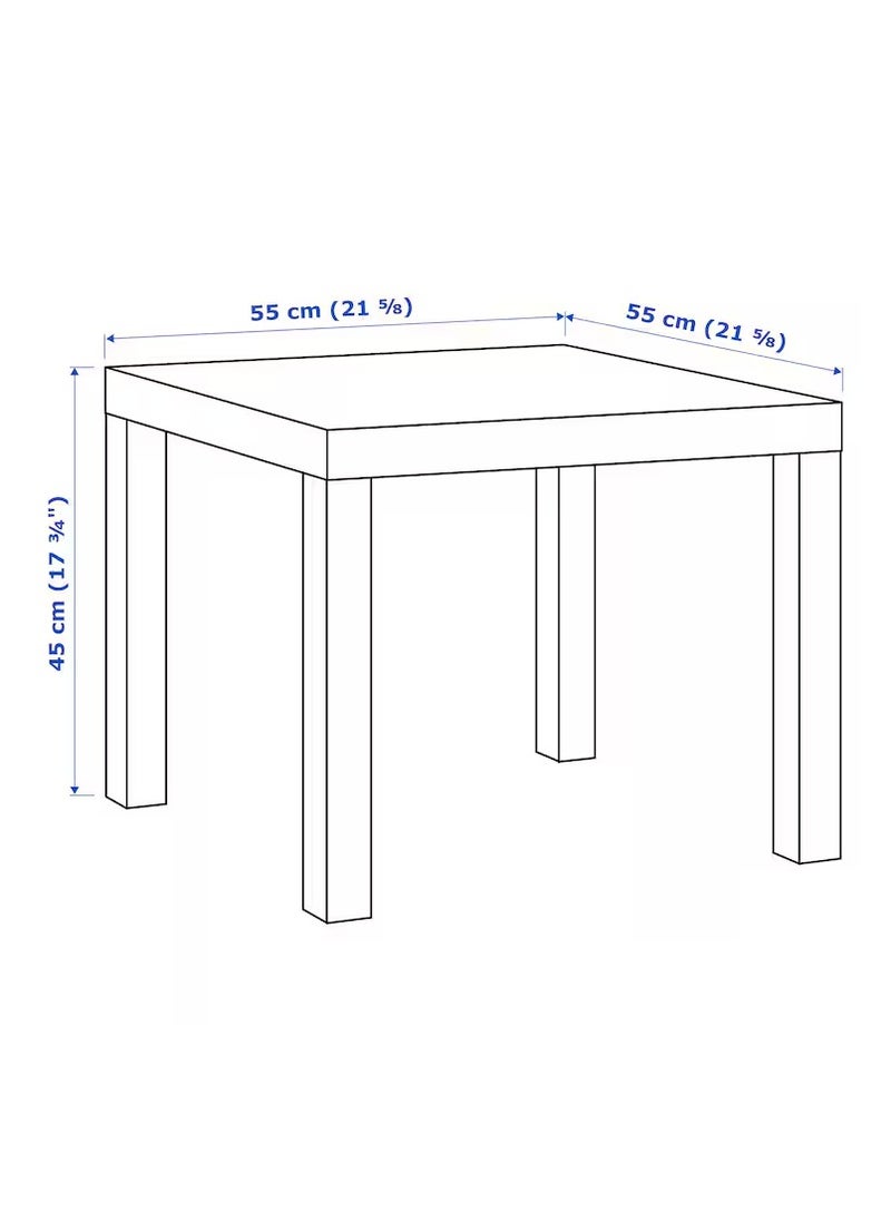 Generic - Lack Side Table Small Coffee Table Particleboard and Fibreboard Stained Oak Effect 55x45x55 cm - Image 1