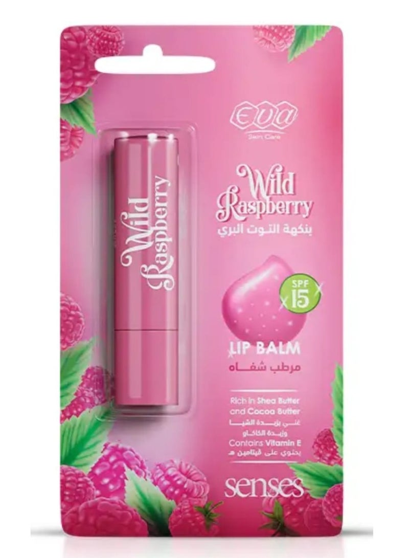 Eva Skin Care Senses Lip Balm - Wild Raspberry 4 gm + Skin Care Exfoliating Lip Scrub Raspberry flavored 20ML - Image 2